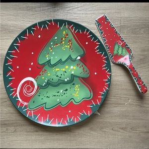 Large Ceramic Christmas Serving Plate